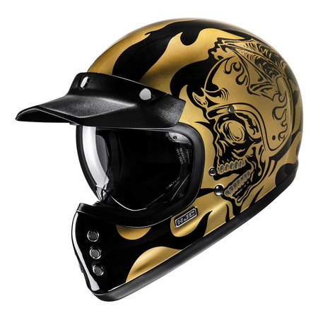 Kask integralny HJC V60 FLAME BLACK/GOLD czarny złoty