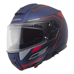 Kask szczękowy SCHUBERTH C5 ECE OMEGA BLUE niebieski czerwony czarny biały