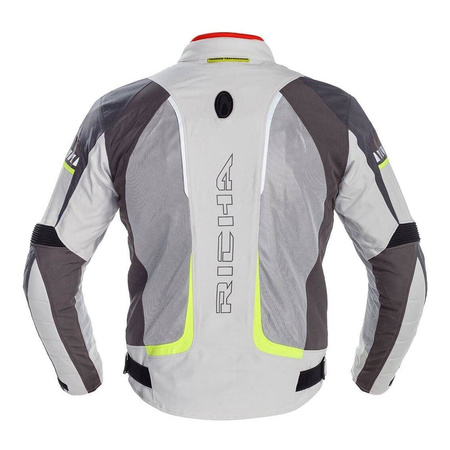 Kurtka tekstylna RICHA STORMWIND GRAY/FLUO szary żółty fluo czarny