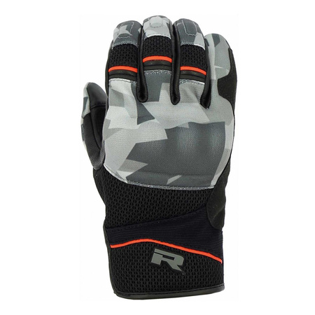 Rękawice miejskie RICHA DESERT 2 GREY CAMO/FLUO RED szary moro czerwony fluo czarny