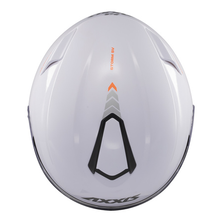 Kask szczękowy AXXIS STORM S SV SOLID A0 GLOSS PEARL WHITE biały