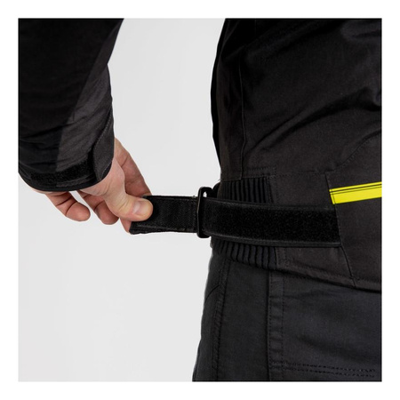 Kurtka tekstylna REBELHORN BORG BLACK/DARK czarny szary żółty fluo