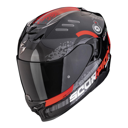 Kask integralny SCORPION EXO 520 EVO AIR TITAN METAL BLACK/RED czarny czerwony