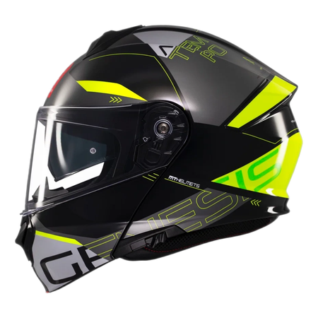 Kask szczękowy MT GENESIS SV ATEMPO GREY/FLUO szary żółty fluo