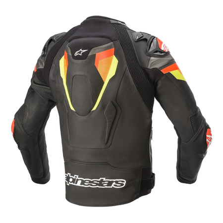 Kurtka skórzana ALPINESTARS ATEM V4 BLACK/FLUO RED/FLUO YELLOW czarny czerwony fluo żółty fluo