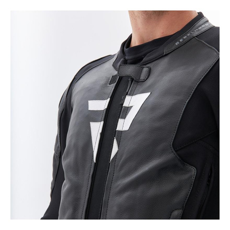 Kurtka skórzana REBELHORN VELOCE BLACK/WHITE czarny biały