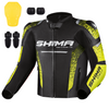 Kurtka skórzana SHIMA STR 2.0 BLACK/FLUO czarny żółty fluo