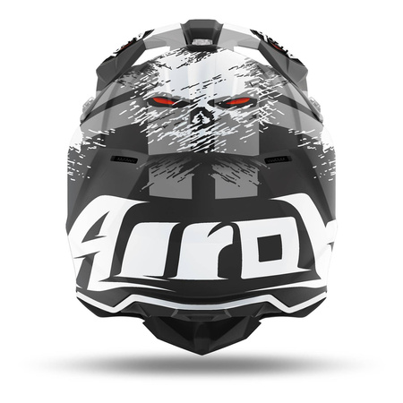 Kask cross AIROH WRAAP DEMON MATT szary biały czarny czerwony