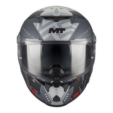 Kask integralny MT THUNDER 4 R SV CANVAS C5 MATT czarny szary czerwony