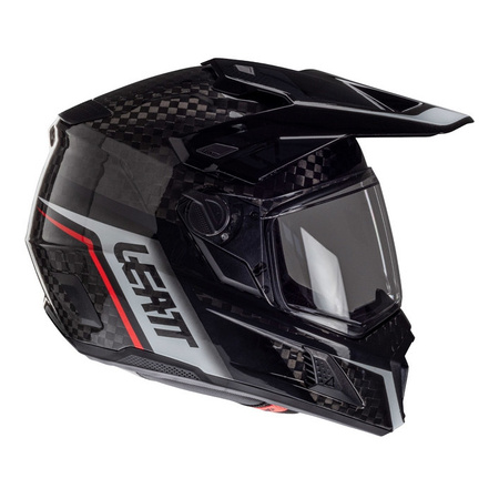 Kask cross z goglami LEATT KIT ADV 9.5 V25 CARBON czarny biały