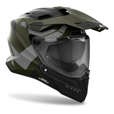 Kask integralny AIROH COMMANDER 2 REVEAL MILITARY GREEN MATT zielony szary czarny