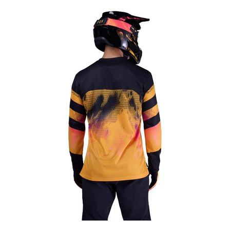 Koszulka rowerowa FOX RANGER Z DŁUGIM RĘKAWEM KAIROS TANGERINE żółty czarny