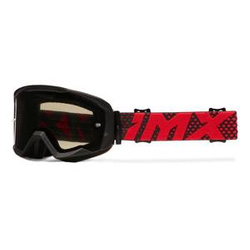 Gogle motocyklowe IMX ENDURANCE FLIP BLACK MATT/RED SZYBA DARK SMOKE + CLEAR czarny mat czerwony