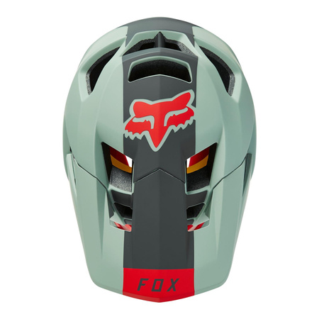 Kask rowerowy FOX PROFRAME BLOCKED EUCALYPTUS zielony czerwony czarny