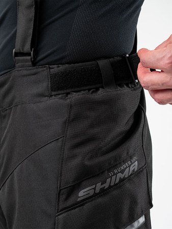 Spodnie tekstylne SHIMA RUNNER BLACK czarny