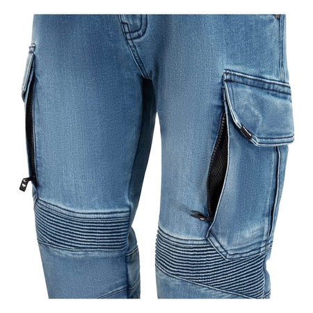 Jeansy motocyklowe SECA SQUARE II BLUE niebieski