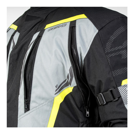 Kurtka tekstylna OZONE TOUR III BLACK/GREY/FLUO YELLOW czarny szary żółty fluo