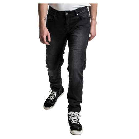 Jeansy motocyklowe BROGER FLORIDA WASHED BLACK czarny