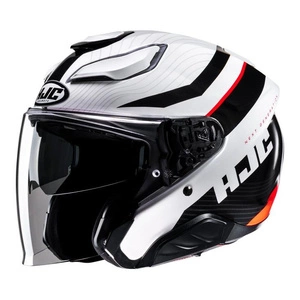 Kask otwarty HJC F31 NABY SILVER/WHITE srebrny biały czerwony