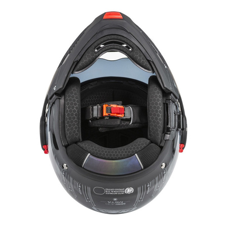 Kask szczękowy NZI MINIMOD META BLACK SILVER czarny srebrny