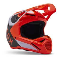 Kask cross FOX V1 LEAN FLUORESCENT ORANGE pomarańczowy fluo biały
