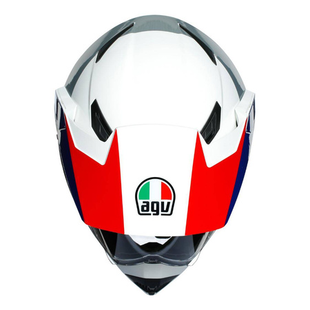 Kask integralny AGV AX9 ATLANTE WHITE/BLUE/RED biały niebieski czerwony