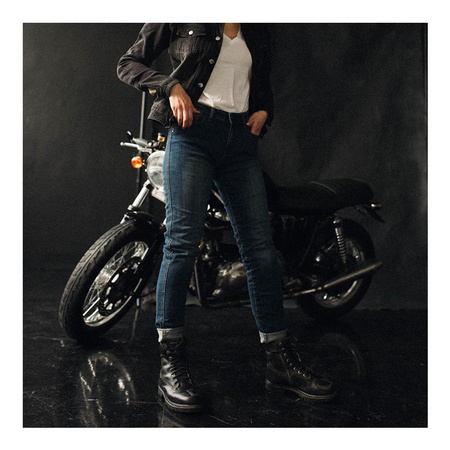 Jeansy motocyklowe damskie BROGER CALIFORNIA RAW NAVY granatowy