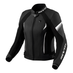 Kurtka skórzana damska REVIT XENA 4 LADY BLACK/WHITE czarny biały
