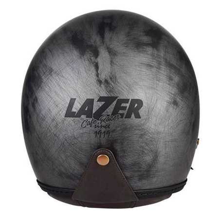 Kask otwarty LAZER MAMBO EVO CAFE RACER ALU BRUSHED czarny srebrny szary