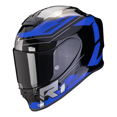 Kask integralny SCORPION EXO-R1 EVO AIR BLAZE BLACK/BLUE czarny niebieski