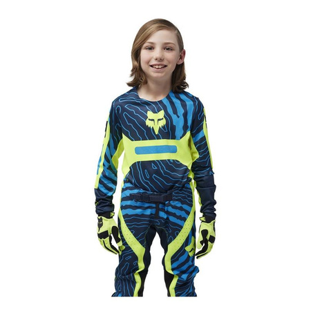 Bluza cross dziecięca FOX JUNIOR FLEXAIR IMPRESSION FLUORESCENT YELLOW żółty fluo