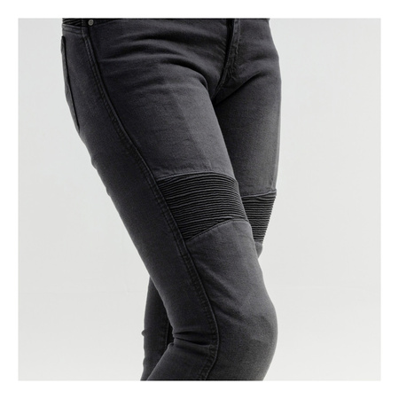 Jeansy motocyklowe damskie BROGER AURA LADY BLACK czarny
