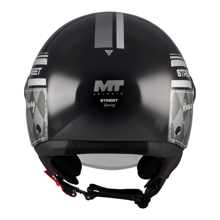 Kask otwarty MT STREET S RUNAWAY BLACK/SILVER czarny srebrny