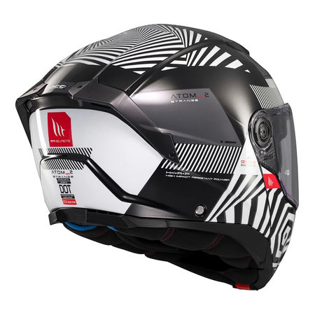 Kask szczękowy MT ATOM 2 SV STRANGE BLACK/WHITE czarny biały