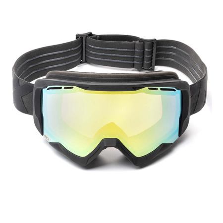 Gogle motocyklowe IMX SNOW BLACK MATT/BLACK SZYBA PODWÓJNA GOLD IRRIDIUM + BROWN czarny