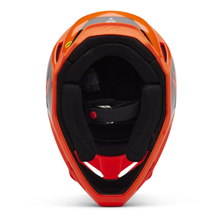 Kask cross FOX V1 LEAN FLUORESCENT ORANGE pomarańczowy fluo biały