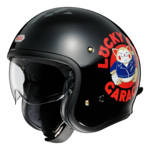 Kask otwarty SHOEI J.O Lucky Cat Garage TC-5 czarny czerwony niebieski