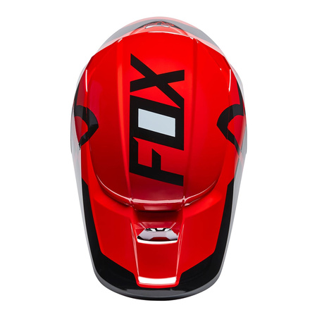 Kask cross dziecięcy FOX JUNIOR V1 LUX FLUORESCENT RED czerwony czarny biały