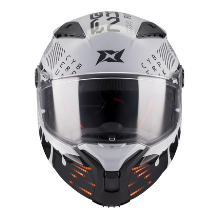 Kask integralny AXXIS FENIX CYBERPUNK C4 GLOSS szary czarny