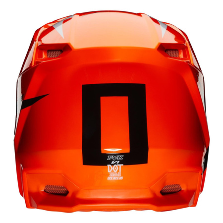 Kask cross FOX V1 WERD FLO ORANGE pomarańczowy fluo biały czarny