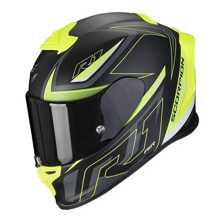 Kask integralny SCORPION EXO-R1 AIR GAZ BLACK/FLUO YELLOW czarny szary żółty fluo