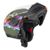 Kask szczękowy NZI MINIMOD RAINBOW GREEN BLACK SILVER MATT zielony czarny srebrny