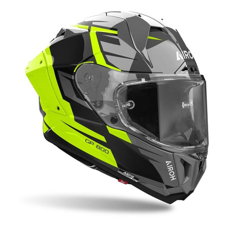 Kask integralny AIROH GP800 MASTER YELLOW GLOSS żółty fluo szary czarny