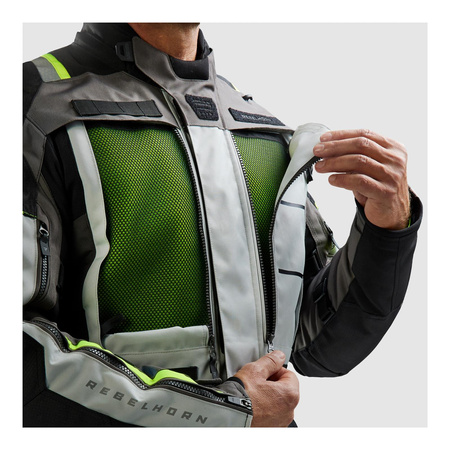 Kurtka tekstylna REBELHORN CUBBY V BLACK/GREY/FLUO YELLOW czarny szary żółty fluo