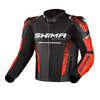 Kurtka skórzana SHIMA STR 2.0 BRIGHT RED czarny czerwony fluo