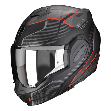 Kask szczękowy SCORPION EXO-TECH ANIMO BLACK/RED czarny czerwony