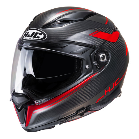 Kask integralny HJC F70 CARBON UBIS RED czerwony czarny