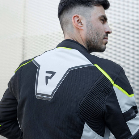 Kurtka tekstylna REBELHORN HIFLOW IV BLACK/SILVER/FLO YELLOW czarny srebrny szary żółty fluo