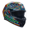 Kask integralny AGV K3 ROSSI WINTER TEST 2018 czerwony niebieski zielony czarny