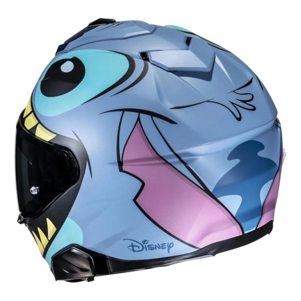 Kask motocyklowy integralny HJC I71 Stitch Disney niebieski